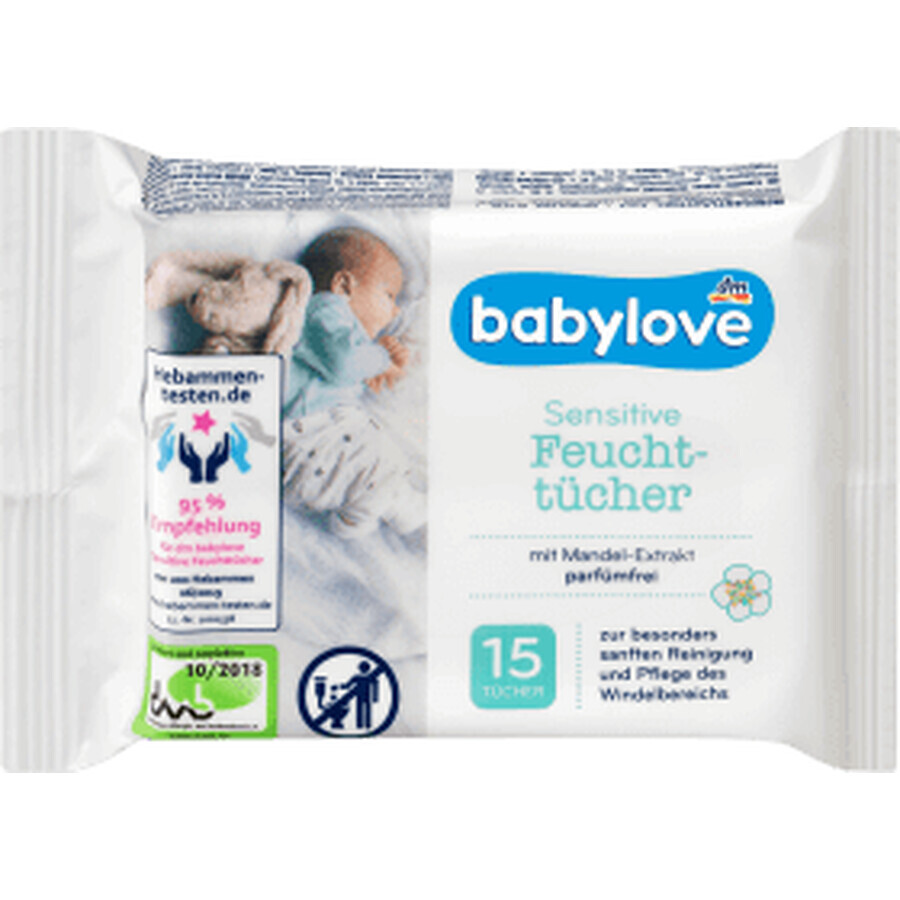 Babylove Sensitive Feuchttücher 15 Stk.