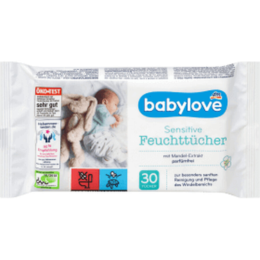 Babylove Toallitas Húmedas Sensibles, 30 uds.