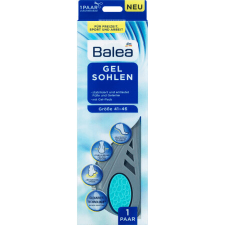 Balea Gel shoe lashes 41/46, 1 pièce