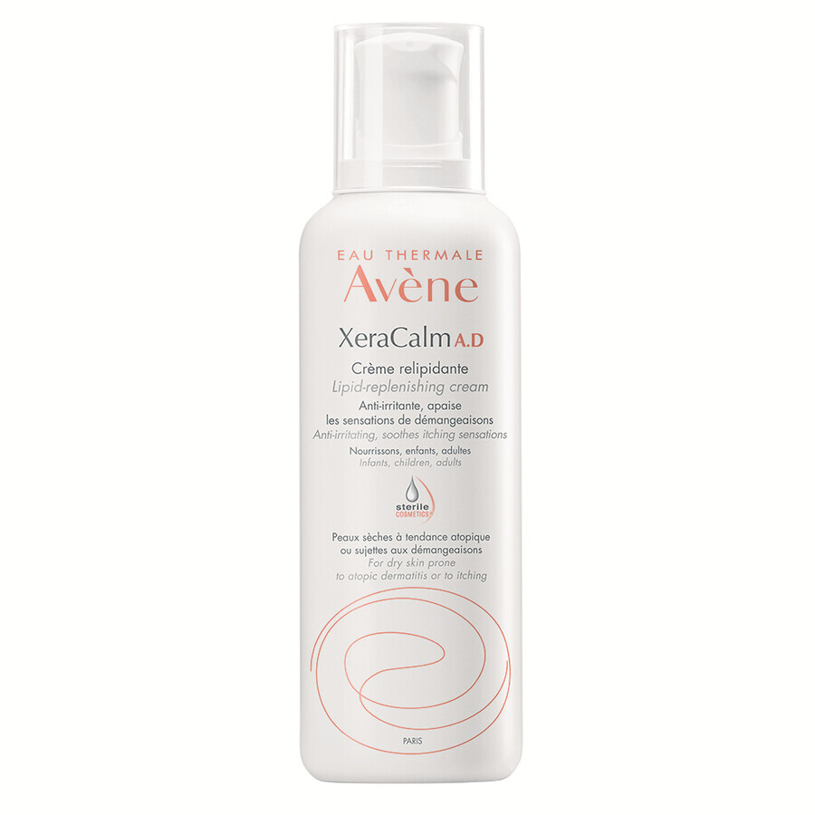 XeraCalm AD, 400 ml, Avene, relipidising cream for dry skin prone to atopic dermatitis or itching