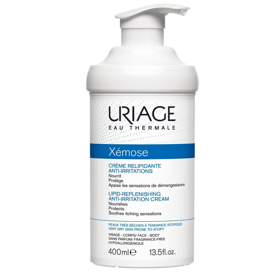 Xemose vochtinbrengende crème, 400 ml, Uriage