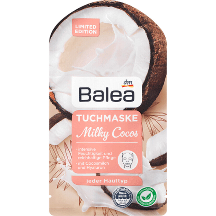 Balea Milky Kokosnoot Gezichtsmasker 1 stuk