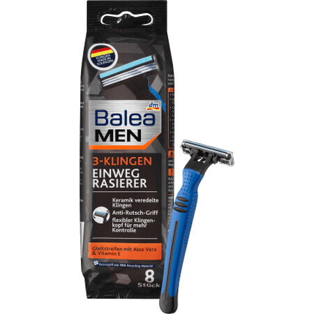 Balea MEN Maquinilla de afeitar desechable, 8 piezas