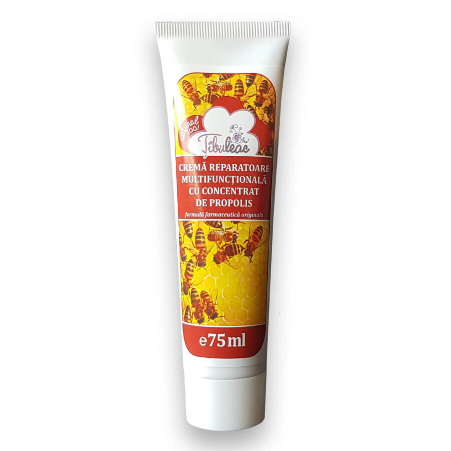 Crema riparatrice multifunzionale con concentrato di propoli, 75 ml, Pianta Tibuleac