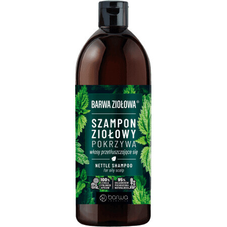 Barwa Shampooing à l'ortie pour cheveux gras, 480 ml