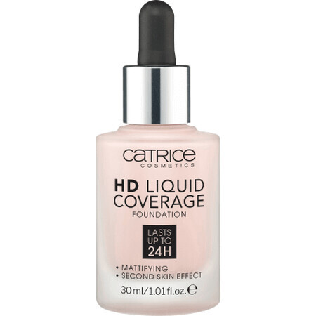 Fondotinta liquido Catrice HD Coverage 002 Beige porcellana, 30 ml