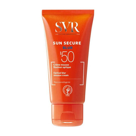 Schiuma crema con effetto ottico Sun Secure Blur SPF 50, 50 ml, SVR