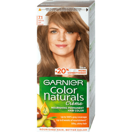 Color Naturals Tintura permanente per capelli 7.1 biondo grigio, 1 pz