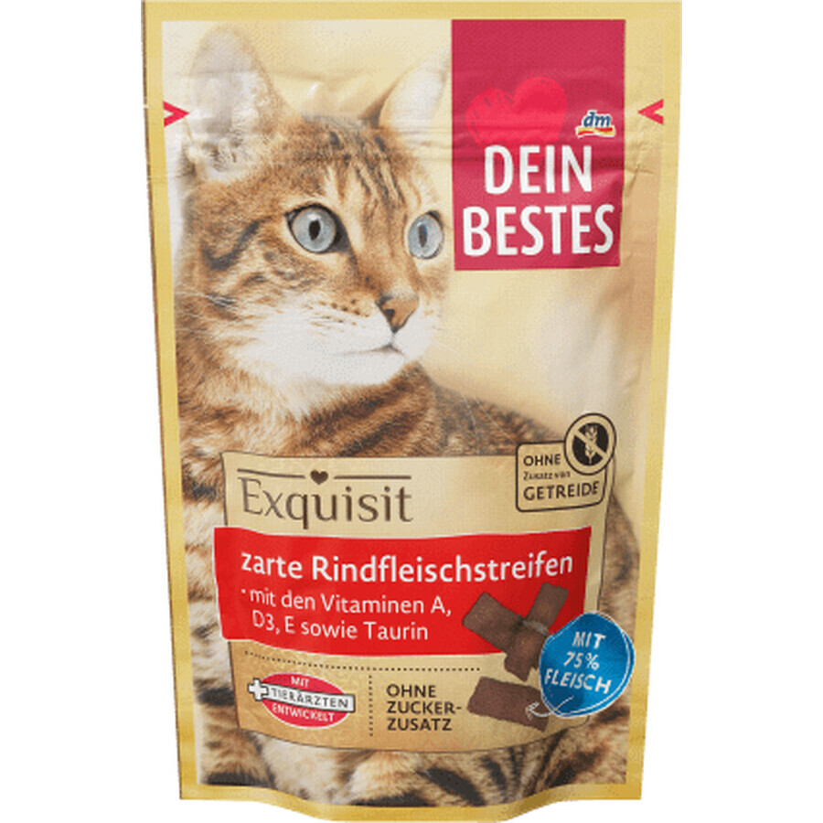 Dein Bestes Dein Bestes Katzenfutter mit Rindfleischstreifen, 50 g