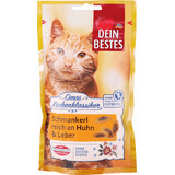 Dein Bestes Snack di pollo e fegato per gatti, 50 g