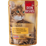 Dein Bestes sachet cat food with chicken and cheese, 85 g