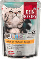 Dein Bestes zakje natvoer voor junior katten kip in saus, 100 g