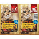 Dein Bestes BBQ cat snacks with chicken, 40 g