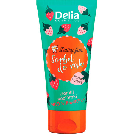 Delia Cosmetics Handcrème met sorbet en aardbei, 50 ml