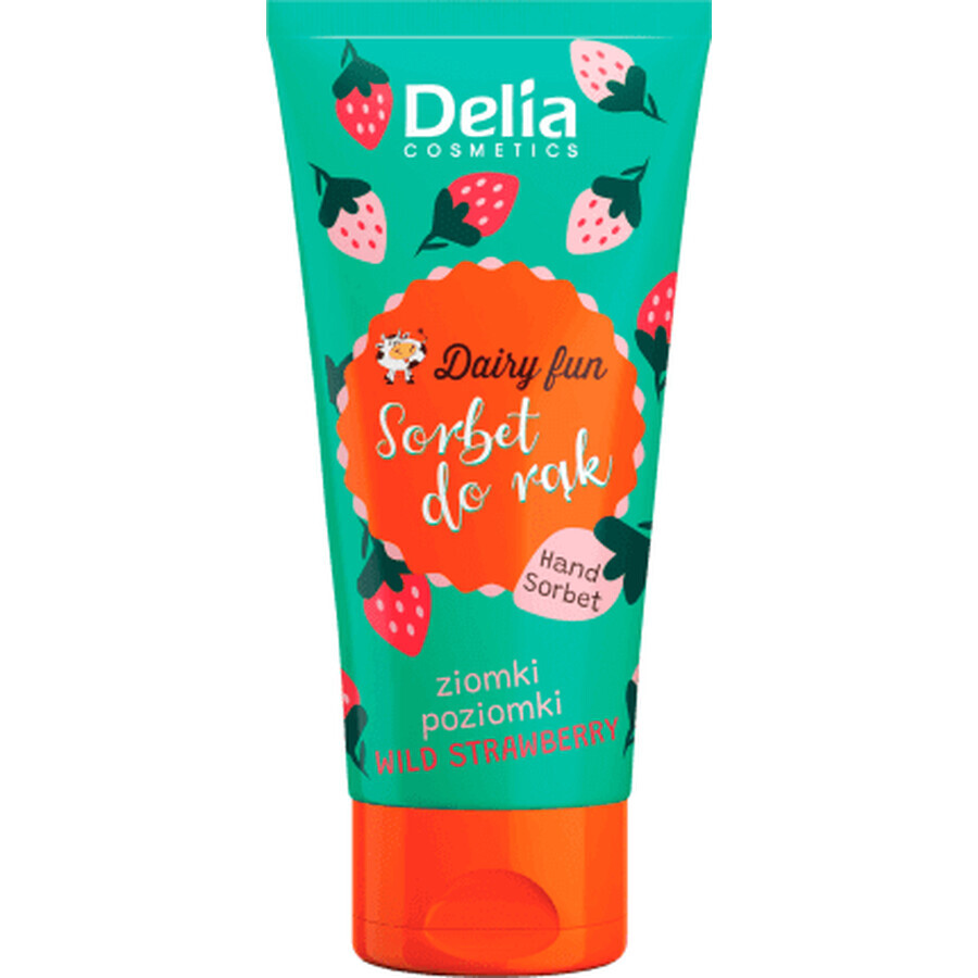 Delia Cosmetics Crema mani con sorbetto e fragole, 50 ml