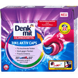 Denkmit Capsules 3in 1 wasmiddel kleur 22 wasbeurten, 22 stuks