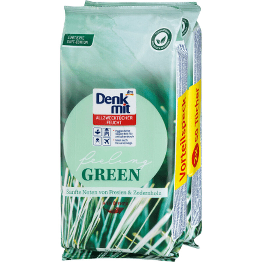 Denkmit Salviette umidificate universali Feeling Green, 100 pz