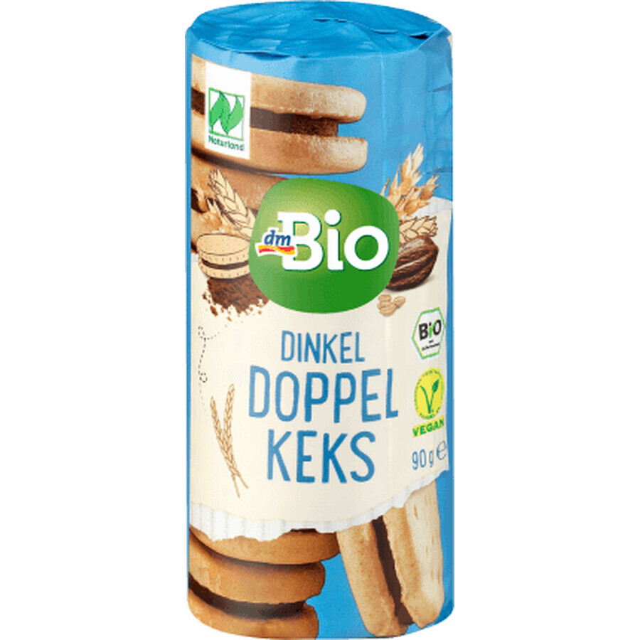 DmBio Biscotti di farro con crema al cacao 30%, 90 g