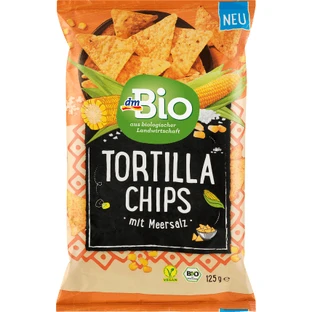 DmBio Tortilla chips with sea salt, ECO, 125 g