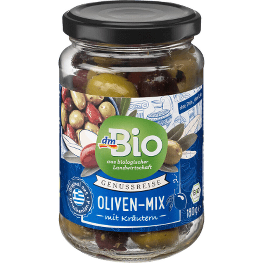 DmBio Olijvenmix met ECO Aromatische kruiden, 180 g