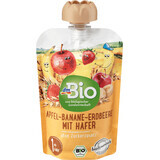 DmBio Appelmoes met bananen, aardbeien en haver 12+, 100 g