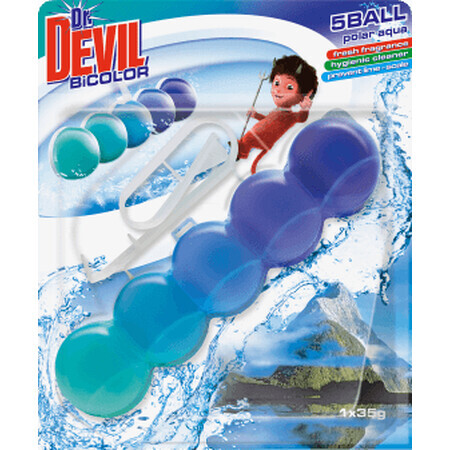 Dr. Devil Bicolor aqua polar ambientador de WC, 1 ud.