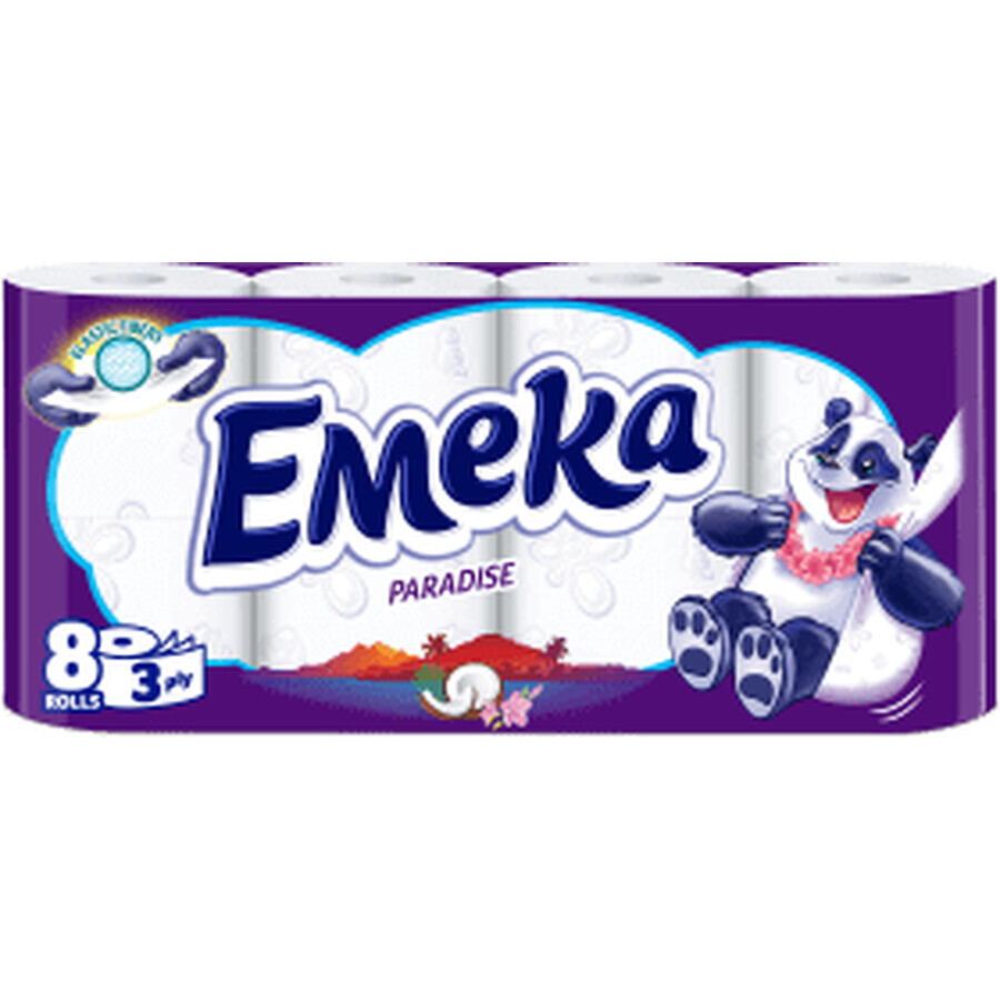 Emeka Toiletpapier wit paradijs, 8 stuks