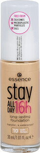 Essence Cosmetics Stay All Day 16u Langhoudende Foundation 10 Zacht Beige, 30 ml