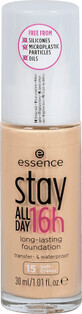 Essence Cosmetics Stay All Day 16h Fondotinta lunga tenuta 15 Soft Creme, 30 ml