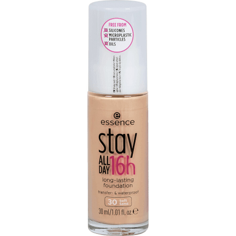 Essence Cosmetics Fond de teint longue tenue Stay All Day 16h 30 Soft Sand, 30 ml