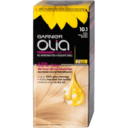 Garnier Olia Vopsea de păr permanentă fără amoniac 10.1 blond foarte deschis, 1 buc