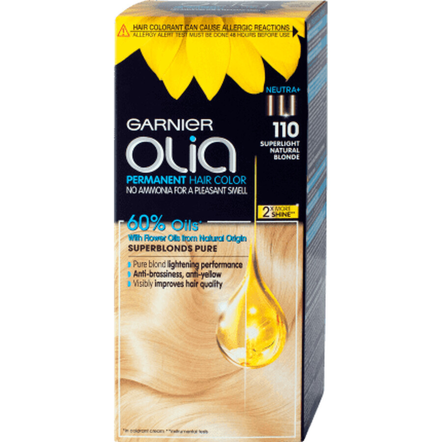 Garnier Olia Tintura permanente per capelli senza ammoniaca 11.0 biondo super chiaro, 1 pz