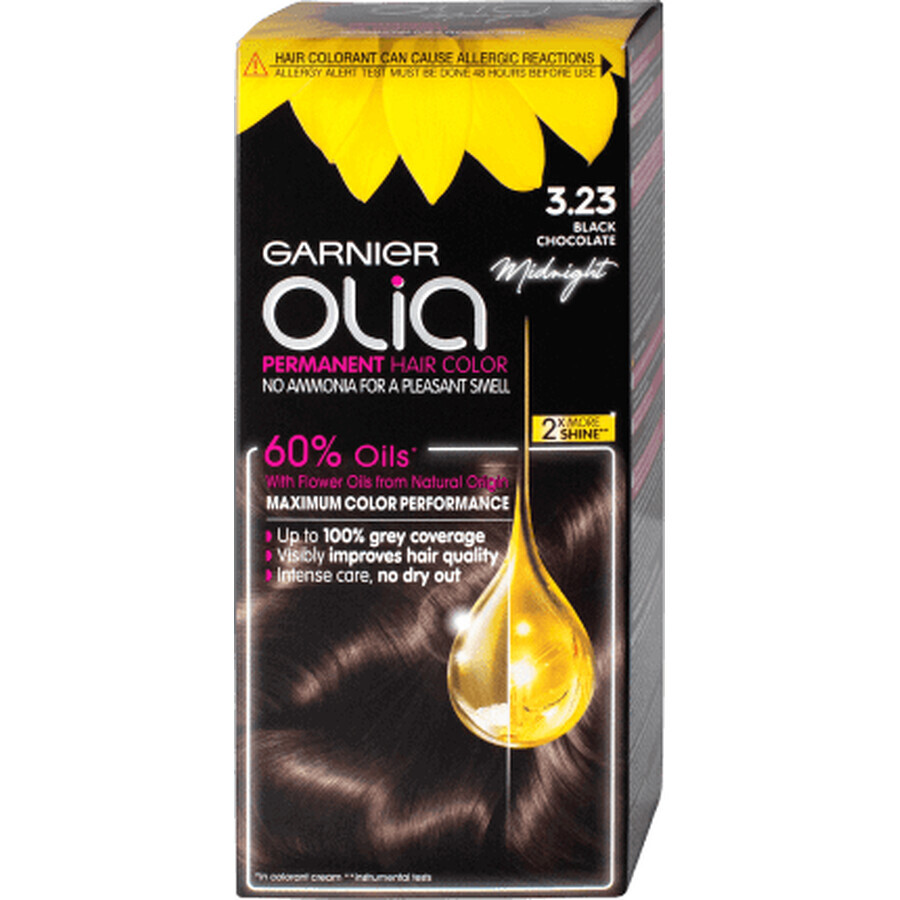 Garnier Olia ammoniavrije permanente haarverf 3.23 pure chocolade, 1 st