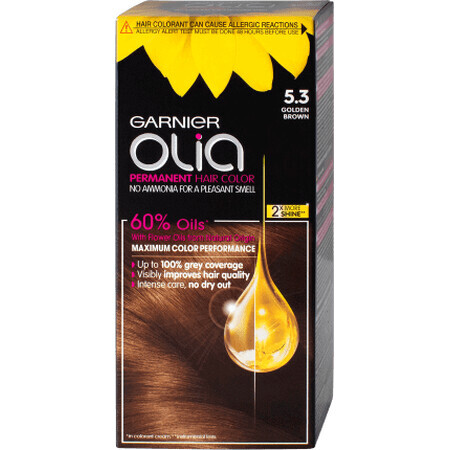 Garnier Olia Tinte permanente sin amoniaco 5.3 castaño dorado, 1 ud.