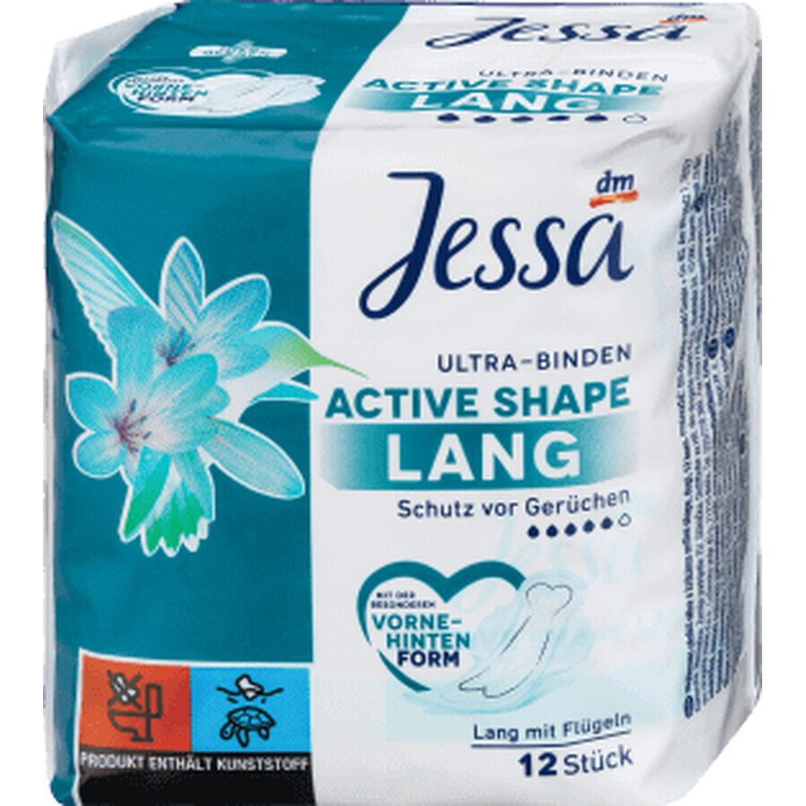 Jessa Ultra Long Absorbent Active Shape, 12 pcs