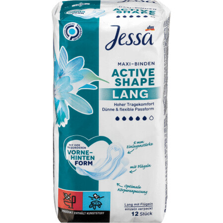 Jessa Ultra Lang Absorberend Actief Vormpje, 12 stuks