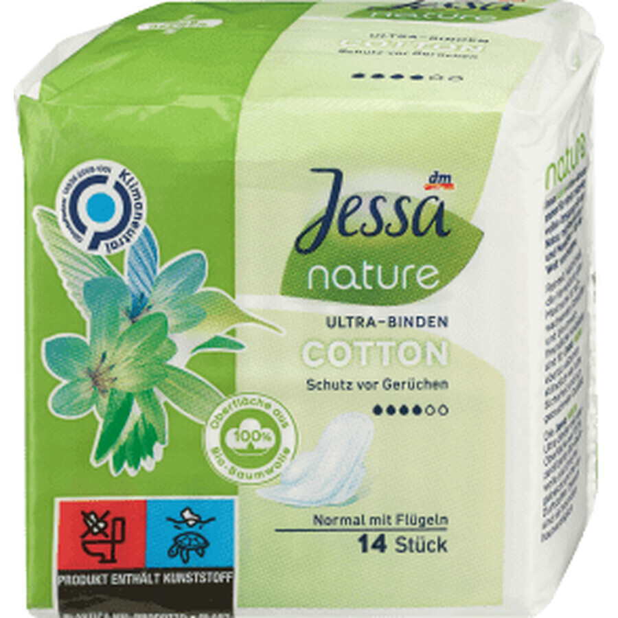 Jessa Ultra tampons absorbants normaux avec ailettes, 14 pcs