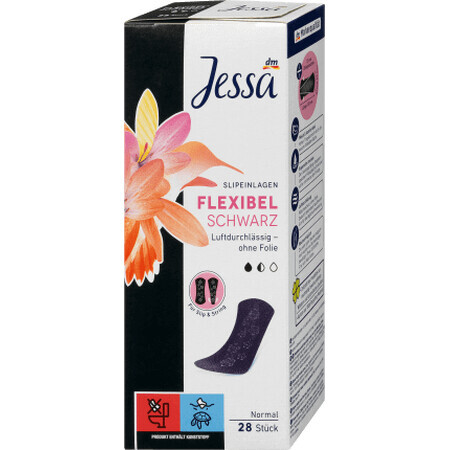 Jessa Daily absorbent pads flexible black, 28 pcs