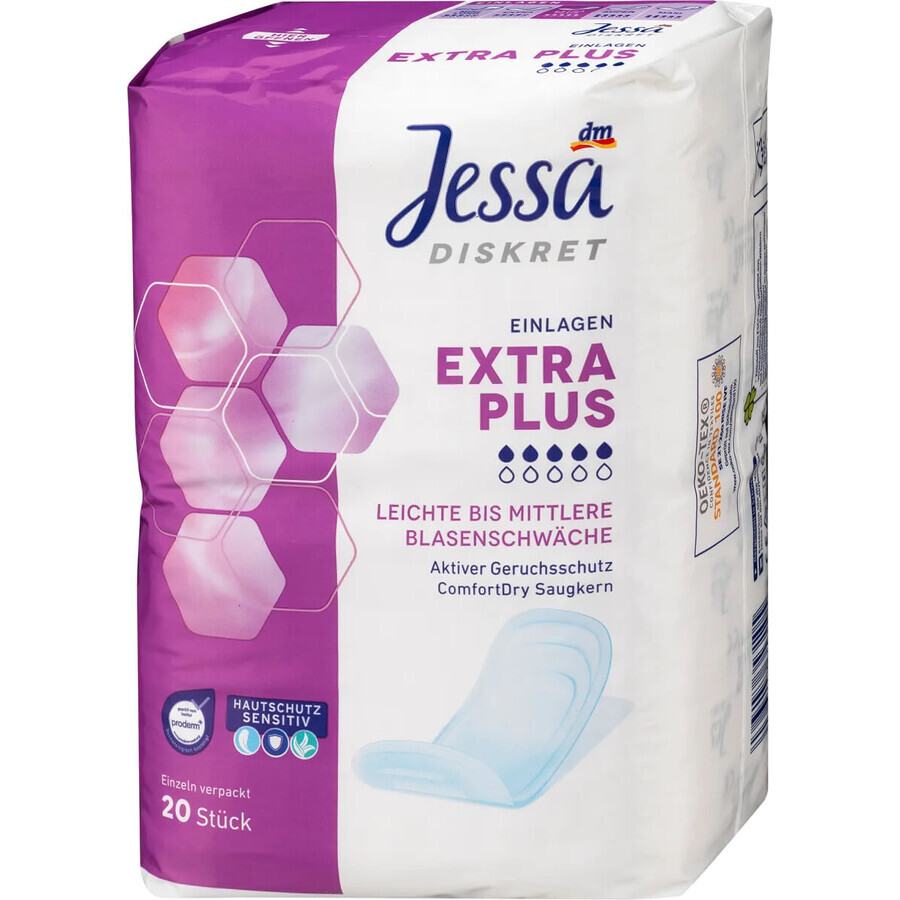 Jessa DISKRET Incontinentie-inleggers extra plus, 20 stuks