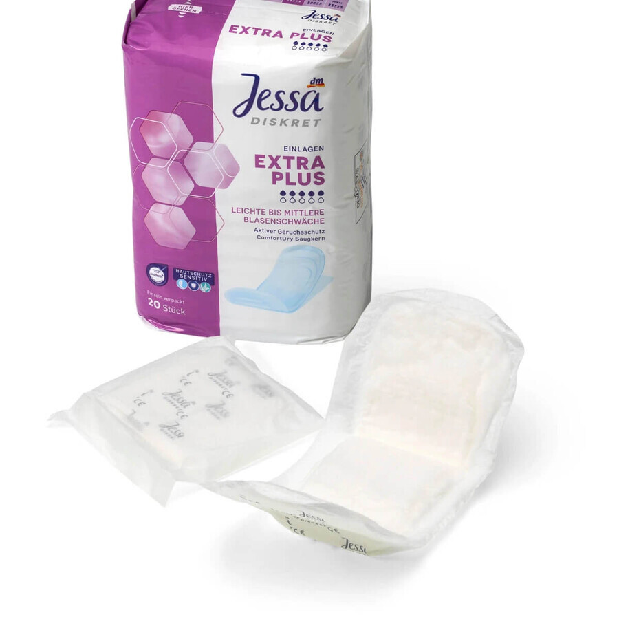 Jessa DISKRET Incontinentie-inleggers extra plus, 20 stuks