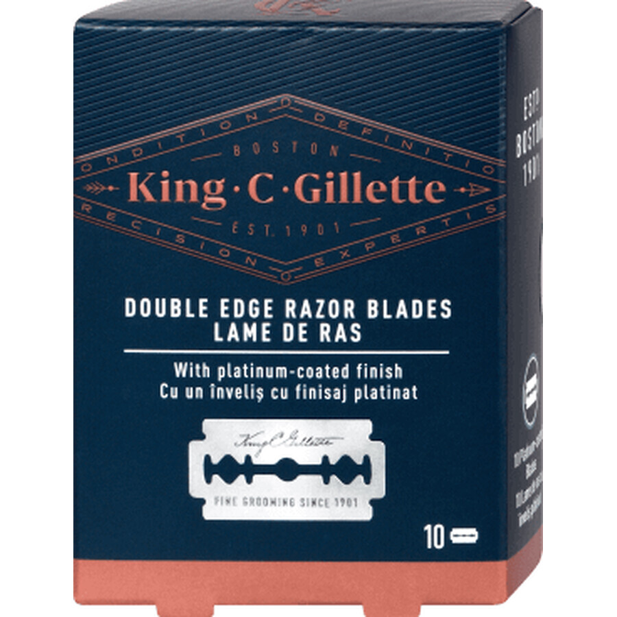 King C. Gillette Scheermesjes met dubbele rand, 10 stuks