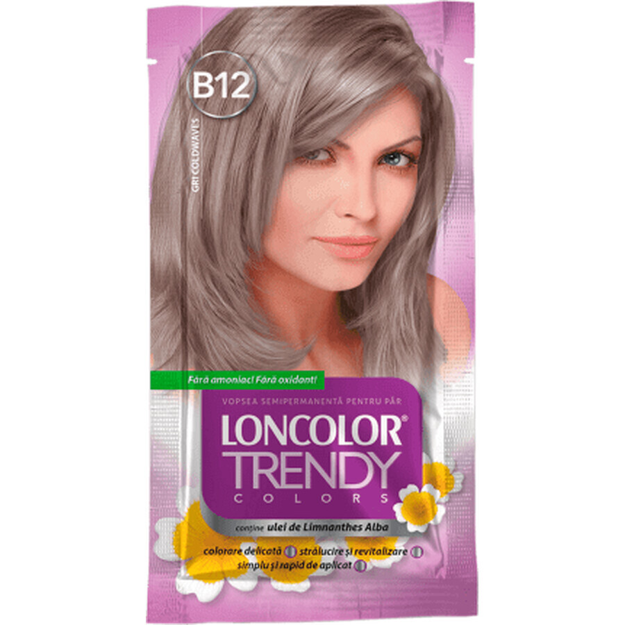 Loncolor TRENDY Vernice semipermanente grigia B12, 1 pz