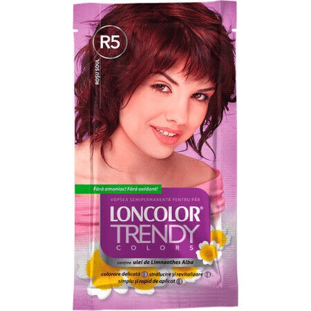 Loncolor TRENDY Vernice semipermanente rossa R5, 1 pz