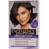 Loreal Paris EXCELLENCE CREME Tinte permanente con amoníaco 5.11, 1 ud.