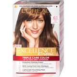 Loreal Paris EXCELLENCE CREME Tinte permanente con amoníaco 6.1, 1 ud.