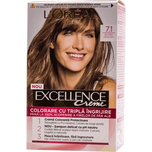 Loreal Paris EXCELLENCE CREME Permanent hair dye with ammonia 7.1, 1 pc