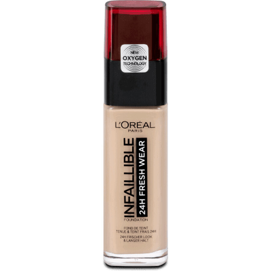 Loreal Paris Infaillible 32H Base de maquillaje Fresh Wear 120 Vainilla dorada, 30 ml