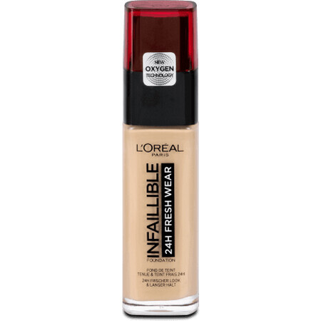 Loreal Paris Infaillible 32H Base de maquillaje Fresh Wear 220 Arena, 30 ml