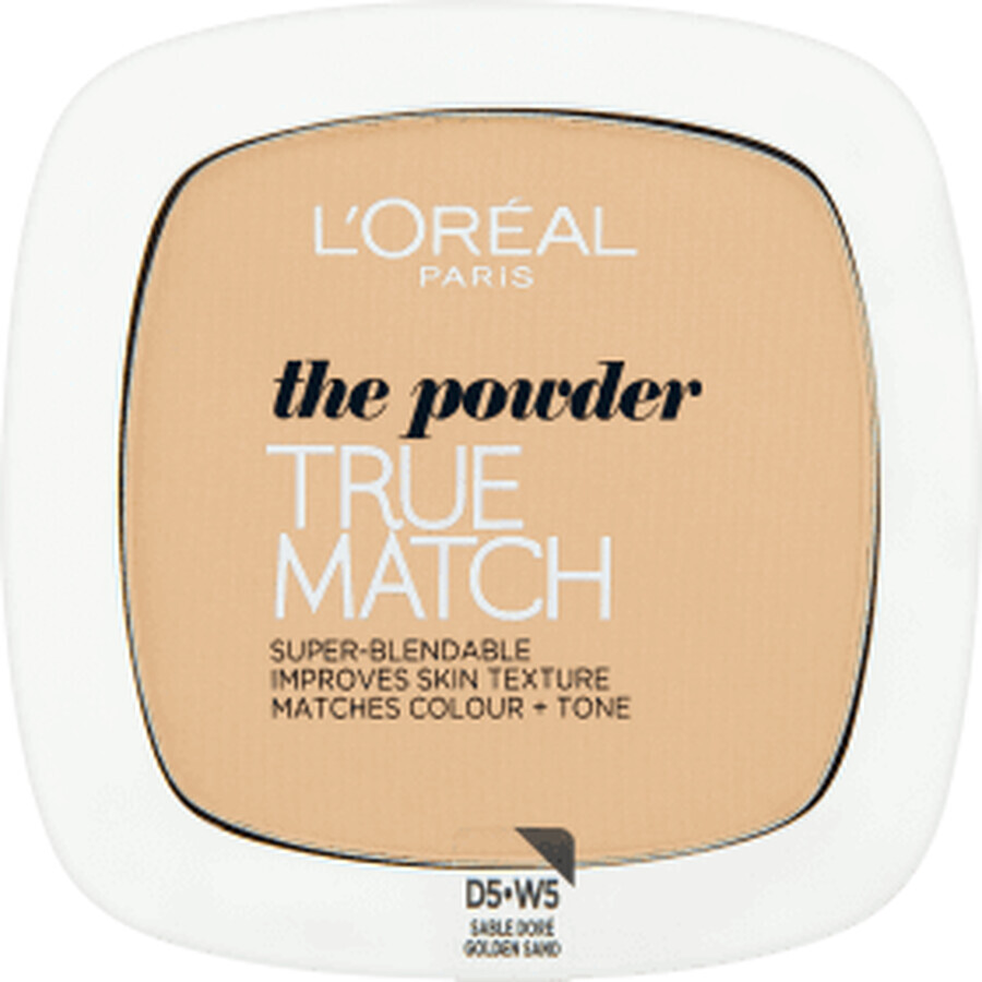 Loreal Paris True Match Compact Poeder 5D/5W Goudkleurig Zand, 9 g