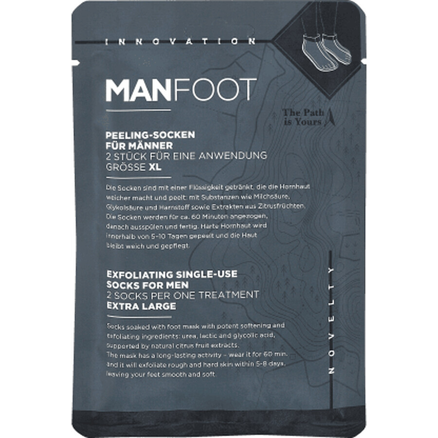 MANFOOT Disposable exfoliating socks for men, 1 pc